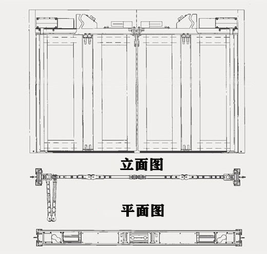 折疊自動(dòng)門(mén)-cad圖紙